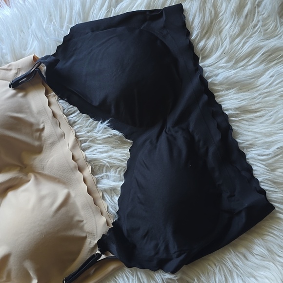 Set Of 3 New Scalloped Detailed  Smoothing Bra - Picture 4 of 8